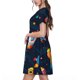 thumbnail image 2 of Balery Spaceships and Stars Vestidos sueltos de manga corta para mujer, vestidos de verano 2025, vestidos casuales de corte A con vuelo., 2 of 6