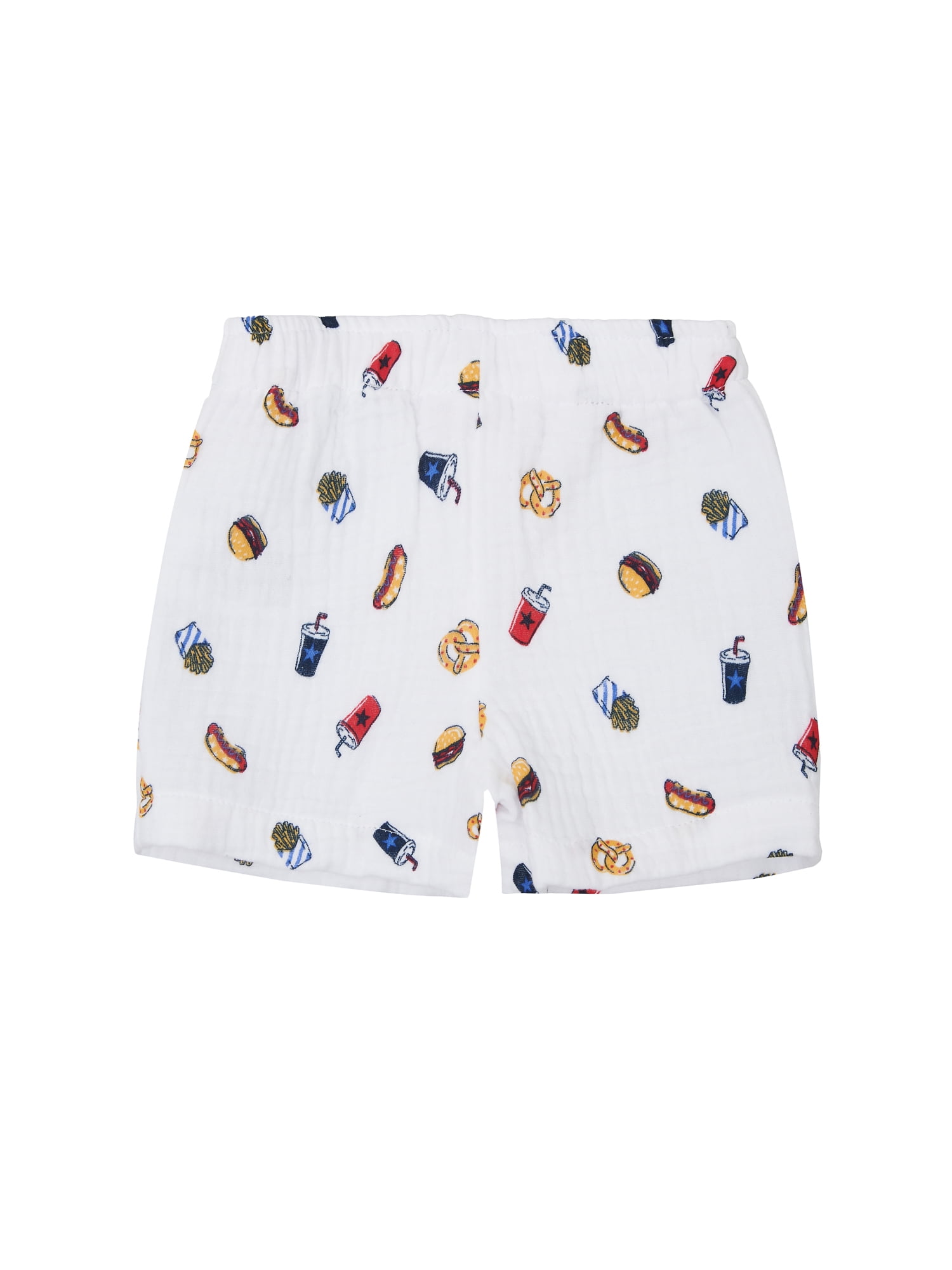 Way to Celebrate Baby and Toddler Boy Americana Shirt and Short Set, Sizes 0-3M-5T