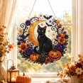 thumbnail image 5 of 5D DIY Halloween Diamond Art Hanging Kit, 9.8" Acrylic Special Shaped Crystal Gem Painting with 17.7" Chain, Window & Wall Ornament for Beginners (Cat), 5 of 7