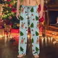 thumbnail image 2 of Yuncity Mens Christmas Pajama Pants Xmas Casual With Drawstring Pockets Snowflake Snowman Deer Homewear Sky Blue Xxl, 2 of 4