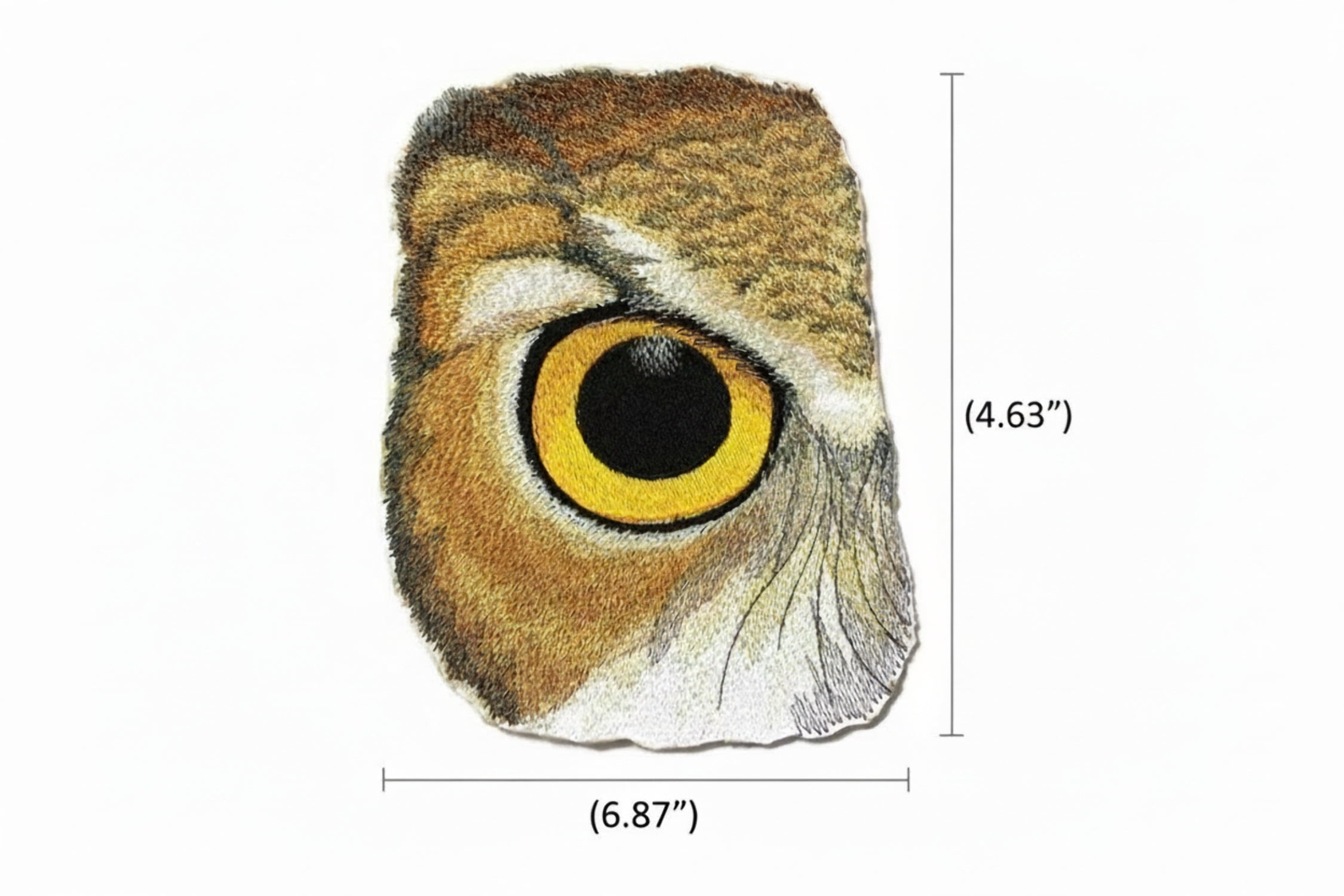 Custom and Unique Eye of Owl Embroidered Iron on/Sew Patch [6.87"4.63"]