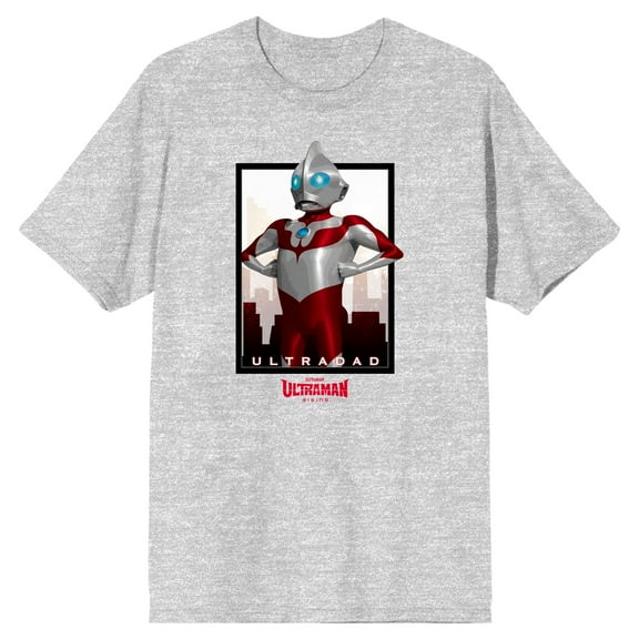 Ultraman Rising Ultradad Adult Athletic Heather Crew Neck Short Sleeve T-shirt-Medium