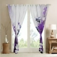 thumbnail image 4 of Bee Blackout Curtains Daisy Flowers Curtains,Blue Purple Ombre Oil Painting Floral Curtains & Drapes Graffiti Art Window Curtains Honeybee Butterfly Bohemian Decor, 4 of 6