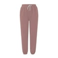 thumbnail image 5 of JJHGVB Joggers for Women Petite Pants Bottom Sweatpants Women's Casual High Waisted Pockets Joggers Sport Workout Active Baggy Pants Drawstring Pants Women Womens Sweatpants Light Pink XL, 5 of 7