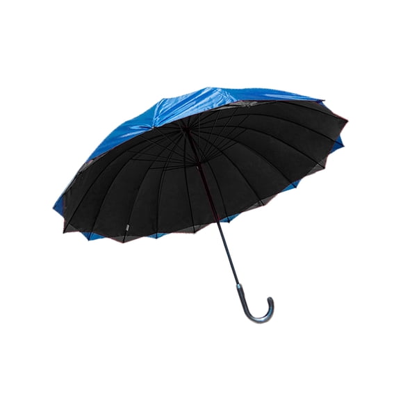 Paraguas Manual Importadora La Merced Doble Tela Resistente azul/gris