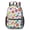 Geometric Flower and-2, variant on Geometric Flower and Dahlia White 17" School Backpacks for Teens,Waterproof Oxford Fabric,S-Shape Padded Straps for School,Travel,Hiking,Camping
