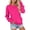 Hot Pink Sweatshirt, variant on VEKDONE Womens V Neck Sweatshirt with Pockets Fall Long Sleeve Loose Fit Pullover Tops Solid Color Basic Thin Fleece Sweatshirts for Daily Wear Hot Pink M
