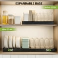 thumbnail image 3 of Windur 2 Pack Pots and Pans Organizer Under Cabinet, 22.4" Expandable Kitchen Organizers and Storage with 10 Adjustable Dividers, Pot and Pan Lid Storage Rack Inside Cabinet/Countertop Cupboard-Black, 3 of 6