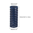 thumbnail image 2 of Unique Bargains Die Spring, 1 Pack 40mm OD 100mm Long Spiral Stamping Light Load Compression Die Springs, Blue, 2 of 5