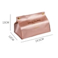 thumbnail image 2 of Caja de pañuelos Servilleta de escritorio de cuero plegable Estuche de soporte de papel (F) Oro rosa Oro, 2 of 5