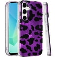 thumbnail image 2 of Case For Samsung Galaxy S25 /S24 Glitter Leopard, Fashion Design Animal Skin Print Slim IMD TPU Dual Layer Shockproof Protective Phone Cover for Galaxy S25, Galaxy S24 Purple Leopard, 2 of 9