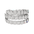 thumbnail image 3 of Earth Jewel 14K White Gold Plated Bracelet - 3.41 Ct Brilliant Round Cut Lab Created Diamond Bracelet - Gift for Bracelet - Spiral Bracelet for Her - Double Eternity Bracelet - Pave Set Bracelet, 3 of 7