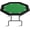 Green steel cup, variant on Octagon Poker Table for 8 Players with Cup Holders, Blackjack Gaming Table, Water-Resistant Cushioned Rail, Casino Leisure Table