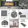 thumbnail image 3 of Bathroom Rug Bamboo Duckboard Dark Gray 18"L x 18"W, 3 of 6