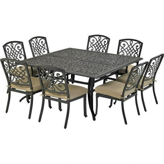 Patio Resort Lifestyles SQDTDY64-VC1 Venice Dining Set - 9 Piece