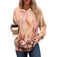 thumbnail image 2 of Hoodies For Women Oversized Winter Cute Sweatshirts Pullover Trendy Fall Clothes, Retro Print Lightweight Design without Pockets for Fall Winter Fashion and Comfort,Complexion,XL, 2 of 8