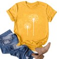 thumbnail image 1 of Dyfzdhu T-Shirt For Women Casual Dandelion Printing Short Sleeves Crew Neck Loose Tshirt Blouse Tops, 1 of 4
