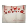 thumbnail image 7 of Fwttom Christmas Tapestry Wall Hanging - Aesthetic Christmas Ball Ornaments Scene Velvet Wall Tapestry for Bedroom, Living Room, Dorm, Cute Bedroom Decor, 59" x 51", 7 of 7