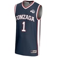thumbnail image 2 of Men's GameDay Greats #1  Navy Gonzaga Bulldogs  Lightweight Basketball Jersey, 2 of 4