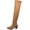Coffee, variant on Wensltd Women Fashion Over The Knee Boots Winter Trendy Retro Solid Color Long Calf Boots Comfortable Stylish Party High Heel for Women