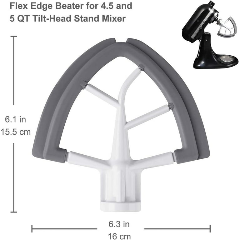 Flex Edge Beater & Pouring Shield KN1PS for KitchenAid 4.5-5 Quart