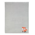 thumbnail image 4 of Bedtime Originals Woodland Friends Gray Fleece with Orange Fox Baby Blanket, 4 of 5