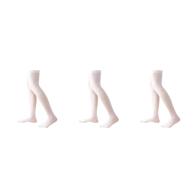 Qarigey 4 piezas de 32 cm, calcetines hasta la rodilla para mujer, medias por encima de la rodilla, medias hasta el muslo blanco 3Conjunto