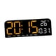 thumbnail image 3 of Reloj digital grande LED con fecha, semana, temperatura, montaje en pared, temporizador enorme, Naranja, 3 of 9