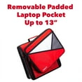 thumbnail image 4 of Case-it The Universal 2.0 Zipper Binder -1.5 Inch D-Ring - Removable Padded Pocket Holds Up to 13" Laptop/Tablet - Multiple Pockets - 350 Page Capacity - Comes with Shoulder Strap - Fire Red LT-207, 4 of 11