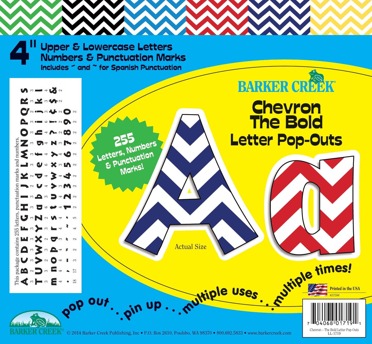 Gold Pop Out Letters 4 Inch 255 Count Barker Creek Gold Letter Pop-Outs ...