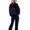 Navy, variant on Women Sequin 2 Piece Tracksuit Set Long Sleeve Hooded Fleece Lined Sweatshirt Elastic Waist Thin Flare Pants Casual Lounge Outfit Navy S