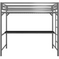 thumbnail image 4 of DHP Mabel Twin Metal Loft Bed with Desk in Silver, 4 of 9