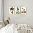 thumbnail image 6 of Framed Boho Wall Art Set of 3，Wall Art for Bedroom Minimalist Botanical Wall Art Mid-Century Modern Decor Beige sthetic Canvas Print Living Room, Bathroom Framed Ready to Hang Size 16" x 12", 6 of 6