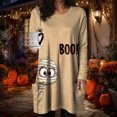thumbnail image 4 of felwors Women's Long Sleeve Halloween Printed Top/T-Shirt, Round Neck with Pockets, Suitable for Halloween Beige, L, 4 of 7