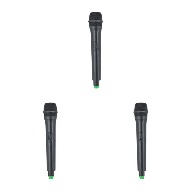 tredstone Artificial Handheld Microphone Kids Live Streaming Stage Performance Portable Simulation Mic Props Toy Festival Big Tube Black 3Set