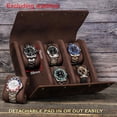 thumbnail image 3 of Wmool 6 Slot Watch Roll Stge Box Geine Leather Jewelry Watch Display Travel Case√, 3 of 8