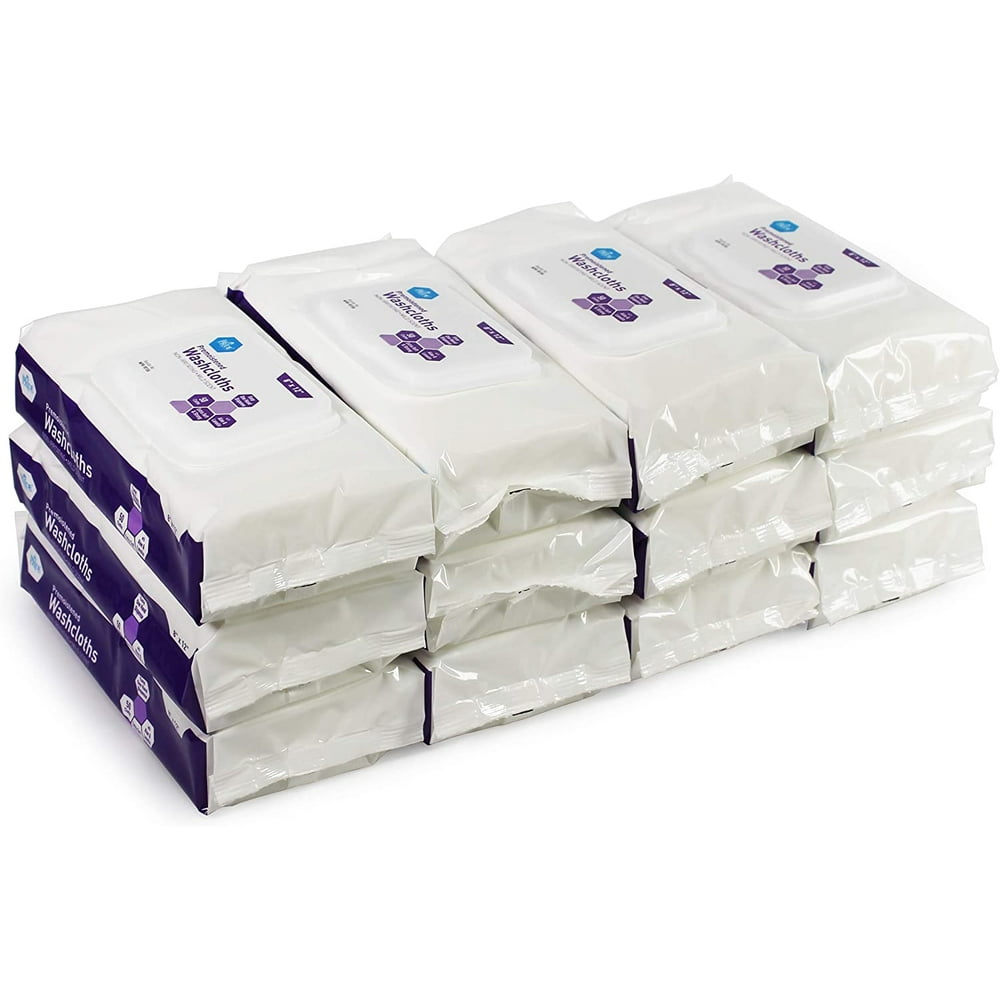 Medpride Disposable Premoistened Washcloths for Adults 600count, 8” x