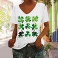thumbnail image 2 of lcziwo St Patricks Day Sweatshirt for Women 2025 Lucky Shamrock Graphic Tee Tops Casual U Neck Short Sleeve Irish Shirts Summer Vacation Outfits White S Lightning Prime Today, 2 of 5