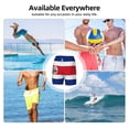 thumbnail image 6 of Mens Swim Trunks Costa Rica Flag Polyester Flag Quick Dry Board Shorts with Compression Liner, 6 of 6