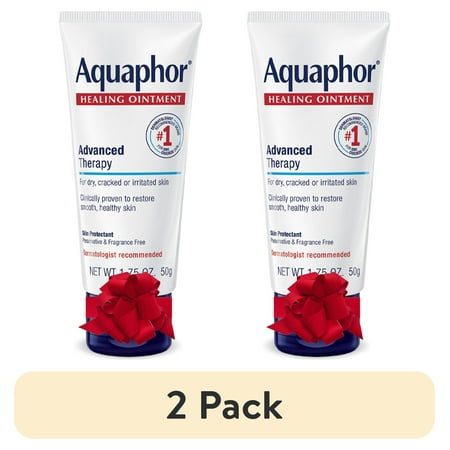 (2 pack) Aquaphor Healing Ointment Skin Protectant, Holiday Gifts, 1.75 oz