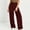Wine, variant on BUIGTTKLOP Corduroy Dress Pants for Women Business Casual Outfits High Waisted Work Slacks Wide Leg Office Trousers