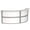 White, Self Assembly, variant on Cubiclesdotcom Modern Curved Reception Desk with Raised Counter, 124" Wide Office Front Desk, Laminate Wood & Metal, White, 124" x 49", Self Assembly
