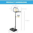thumbnail image 7 of CHTER Kids Height-Adjustable Basketball Hoop, Portable Backboard Set w/ 2 Wheels, Fillable Base, 70.5in to 82.3in Tall, 7 of 7