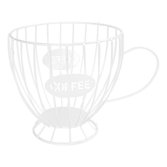 Dusknt Capsule Coffee Storage Basket Coffee Capsule Storage Basket Iron Decoration Ornaments White, Rack,Capsule Coffee Storage Basket Coffee Capsule Storage Basket Irons Decorative Ornaments