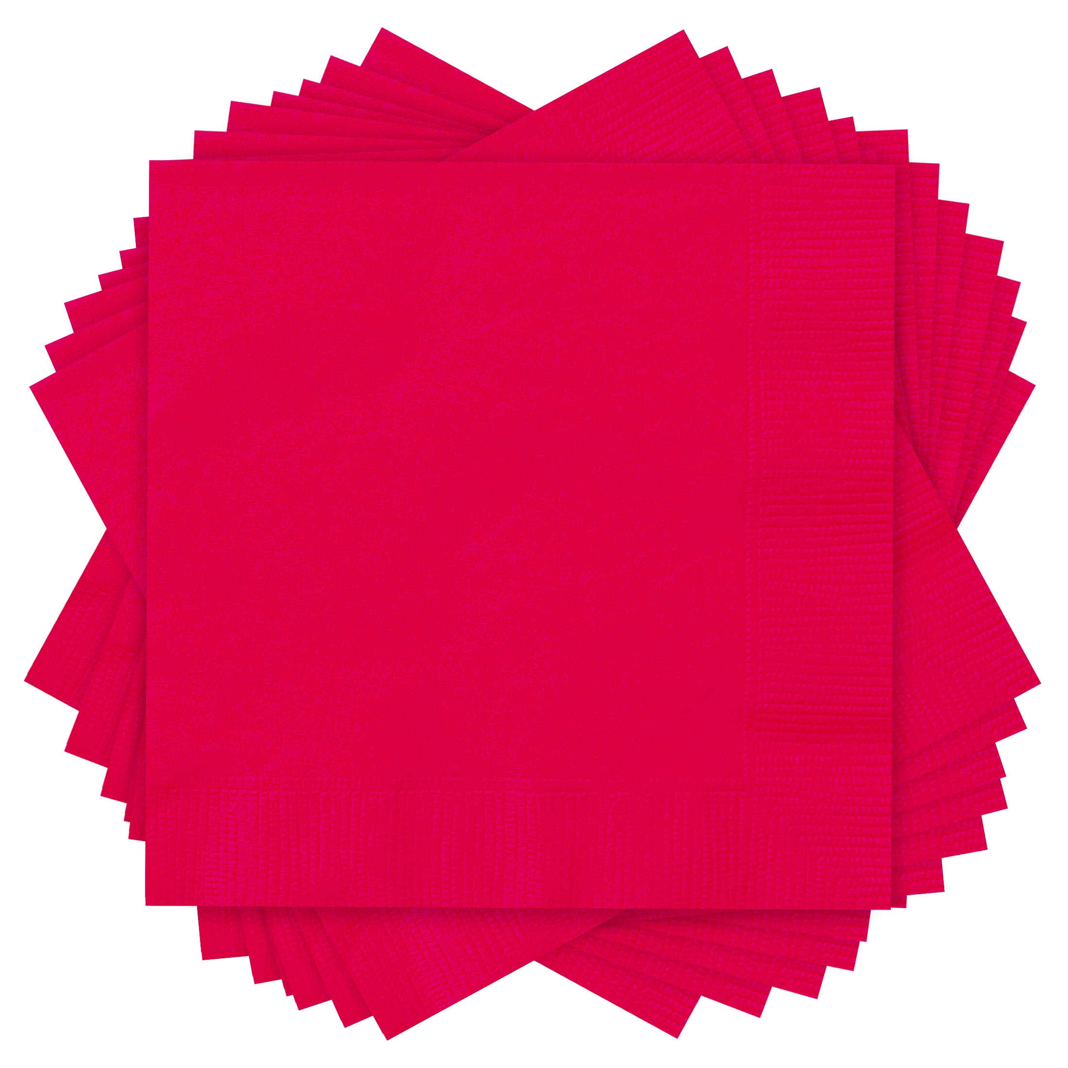 75CT 6.5IN x 6.5IN Red Disposable Paper Napkins by Way To Celebrate