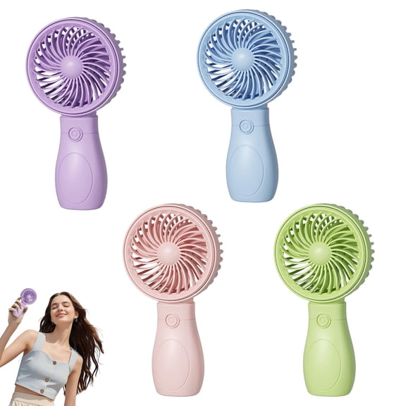 BESEW7 Portable Handheld Fan Rechargeable, Mini Desk Fan with 3 Speeds for Home Outdoor Beach Walking Travel Birthday Gifts for Women Blue