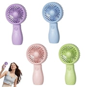 BESEW7 Portable Handheld Fan Rechargeable, Mini Desk Fan with 3 Speeds for Home Outdoor Beach Walking Travel Birthday Gifts for Women Blue