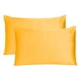 thumbnail image 2 of 2 pieces satin silk pillowcase Deluxe standard large King size home sofa bedding protective cover, 2 of 7