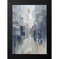 thumbnail image 2 of Lera 14x18 Black Modern Framed Museum Art Print Titled - Indigo City II, 2 of 5