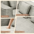 thumbnail image 4 of Hawsaiy 75" Pet-Friendly Cat-Scratch Fabric Loveseat Sofa with Wide Armrests & Removable Pillows, No Assembly Foam Couch, Vacuum Packed, High-Density Support, Gray, 4 of 9